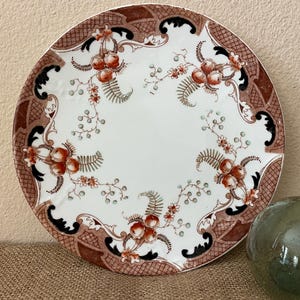 Antique Imari-Style Transferware Plate: Decorative Display Plate