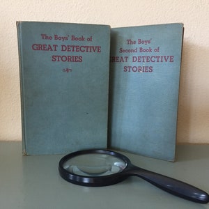 Boys' Book of Great Detective Stories, Vols. 1 and 2 - Howard Haycraft Editor - Vintage Boys' Detective Stories - Vintage Mystery Stories