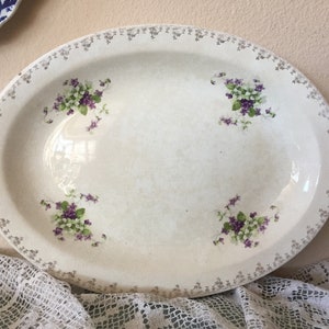 Vintage W.S. George Oval Platter: Derwood Violets Pattern