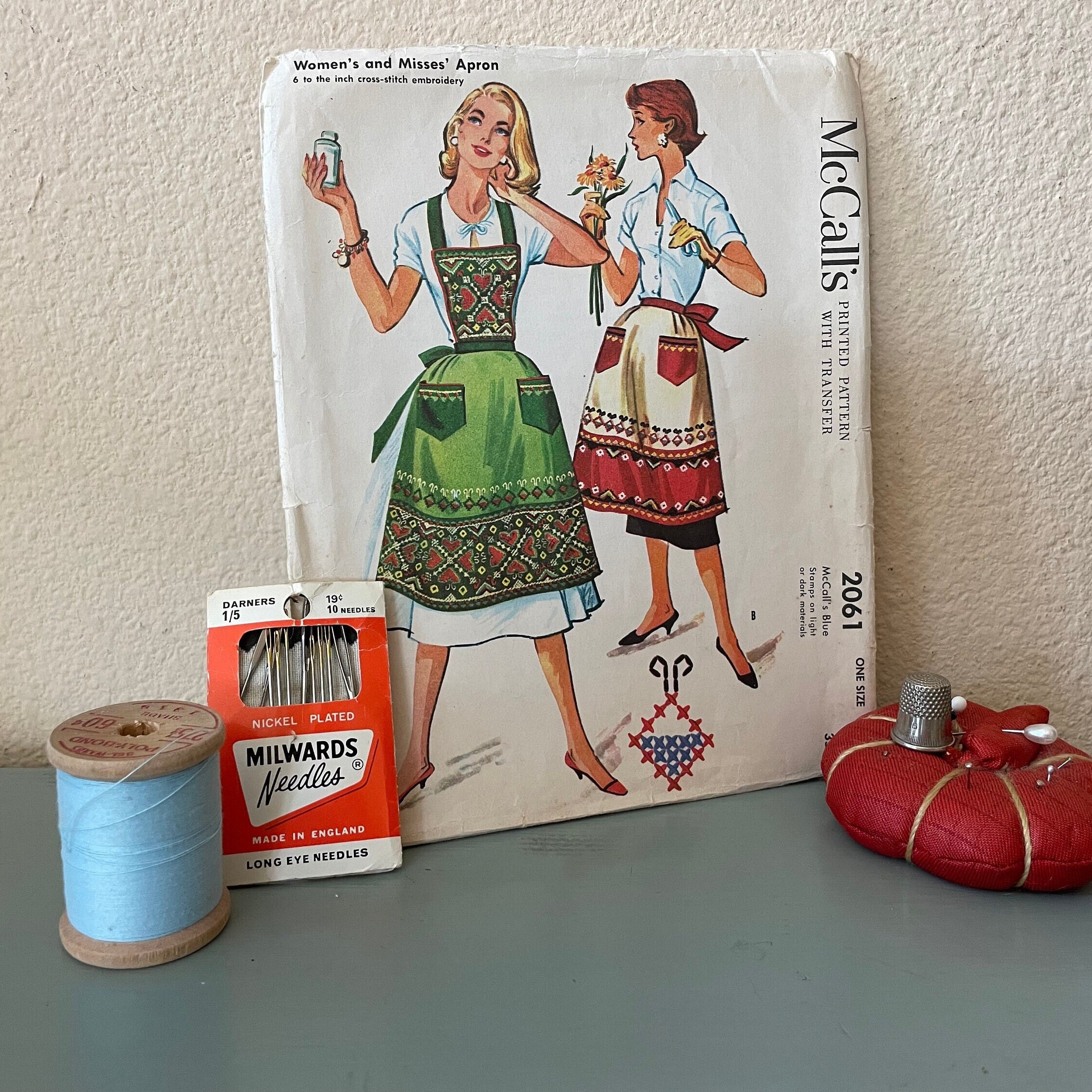 1960s Vintage McCalls Sewing Pattern Free Sample Apron Fits All –  Vintage4me2