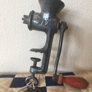 elma hand crank blender iron wood and glass 1930s spain