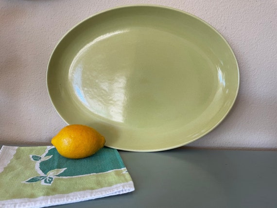 食器 Russel Wright Platter Russel Wright Platter Iroquois Casual China Avocado Large 14