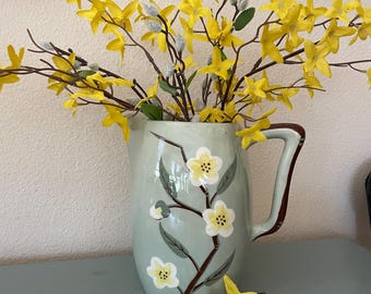 Weil Ware Coffee Pot - Blossom Celadon Pattern - Mid-Century Pottery