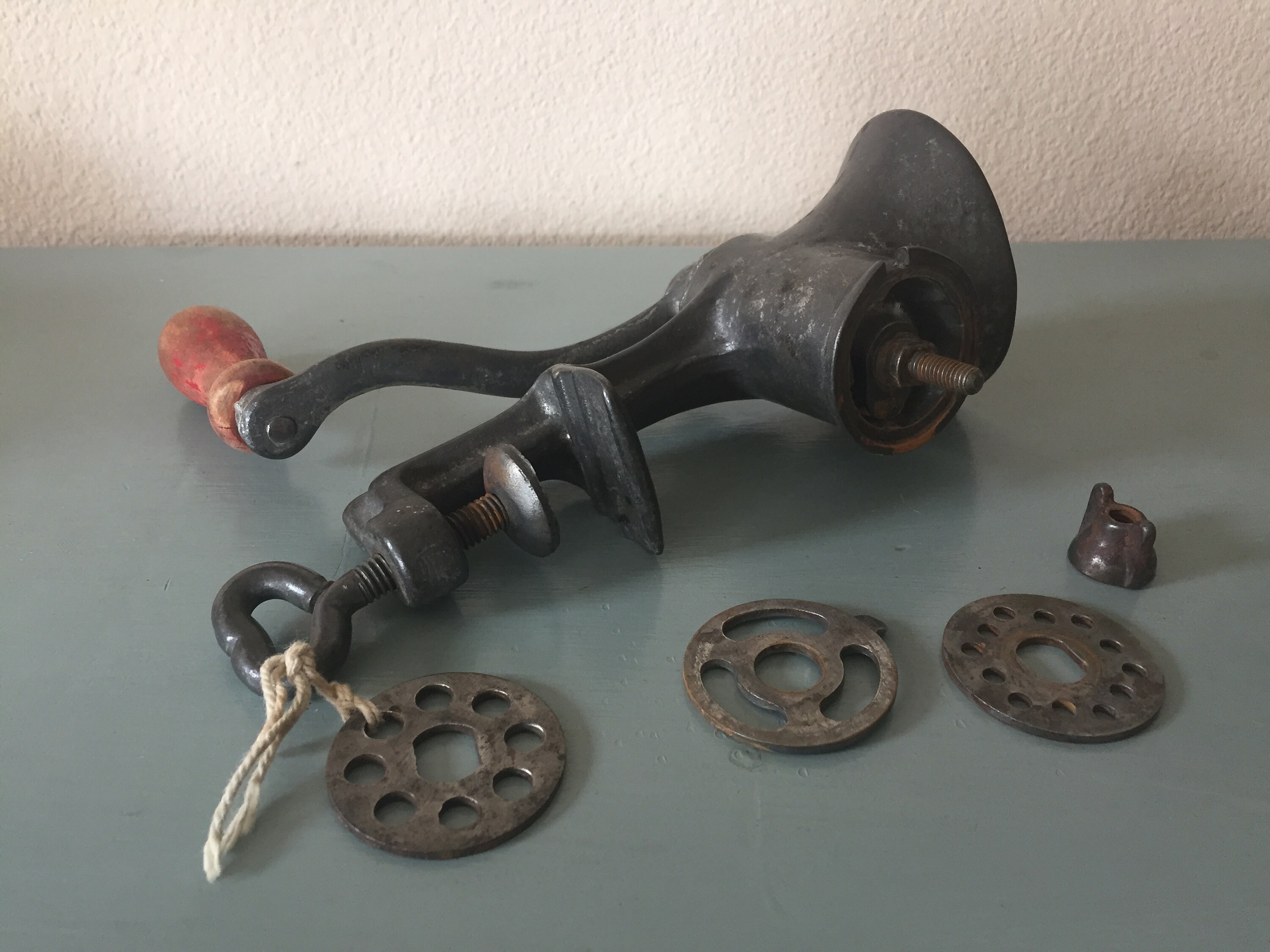 Vintage Rex 7 Meat Grinder Vintage Meat Grinder With Red Handle Vintage Table Grinder Farmhouse Country Cottage Decor Etsy UK