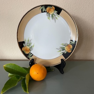 Vintage Noritake Salad Plate: Hand-Painted Oranges and Blossoms