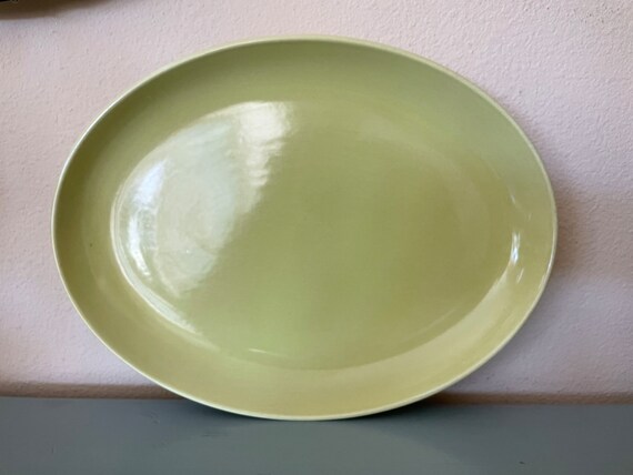 Russel Wright Iroquois Casual China Platter - Mid-century Avocado