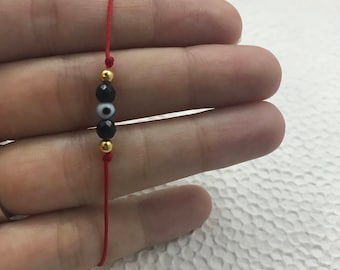Azabache evil eye kids, protection from evil eye, red cord bracelet, mal de ojo, evil eye bracelet, baby azabache, ojito, NOW gold filled
