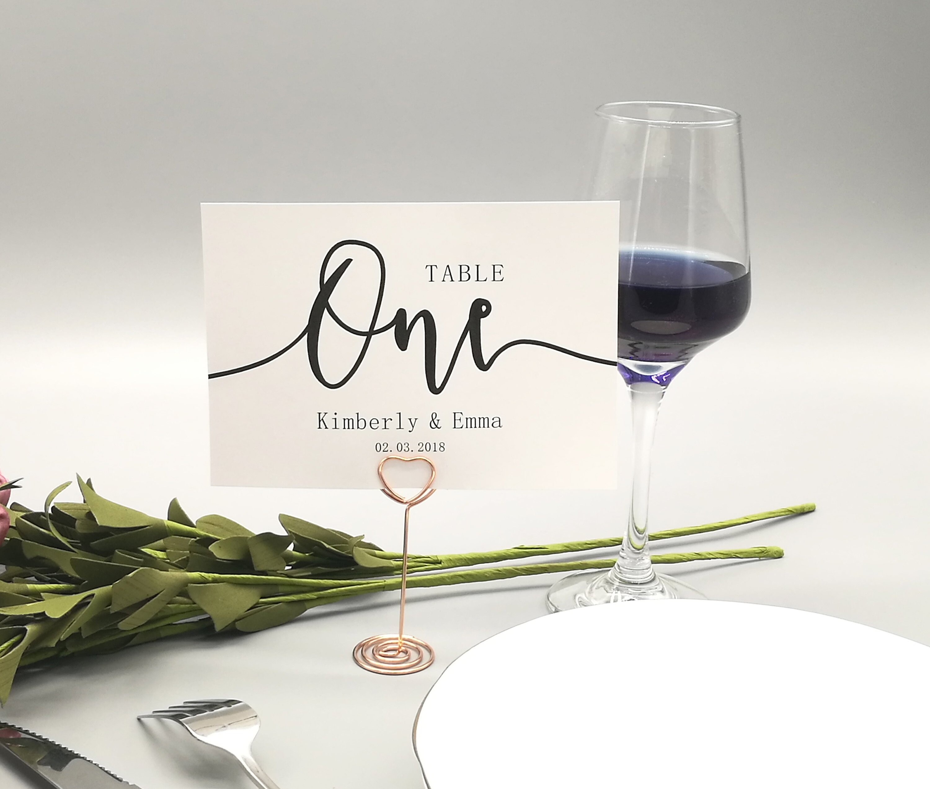 personalized wedding table cards