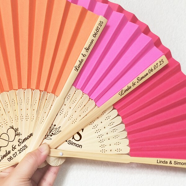 Personalized Wedding Fan Favors Rustic Fans Fabric Wedding Fan Personalized Wedding Favors Custom Hand Fan Wedding Favor Summer Wedding Fans