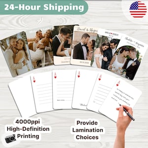 Custom Wedding Guest Book Playing Cards: Photo Keepsake