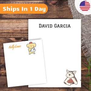 Funny Dog Notepad | Artistic and Hungry Dog Cartoon Stationery | Custom Cute Animal Writing Pad for Dog Lovers and Artists | Gift for Friend