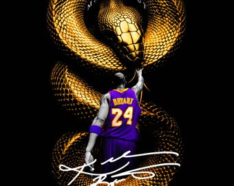 PNG Design Kobe Black Mamba Out Iconic Games Tee (size 11.7x16,5inch PNG)