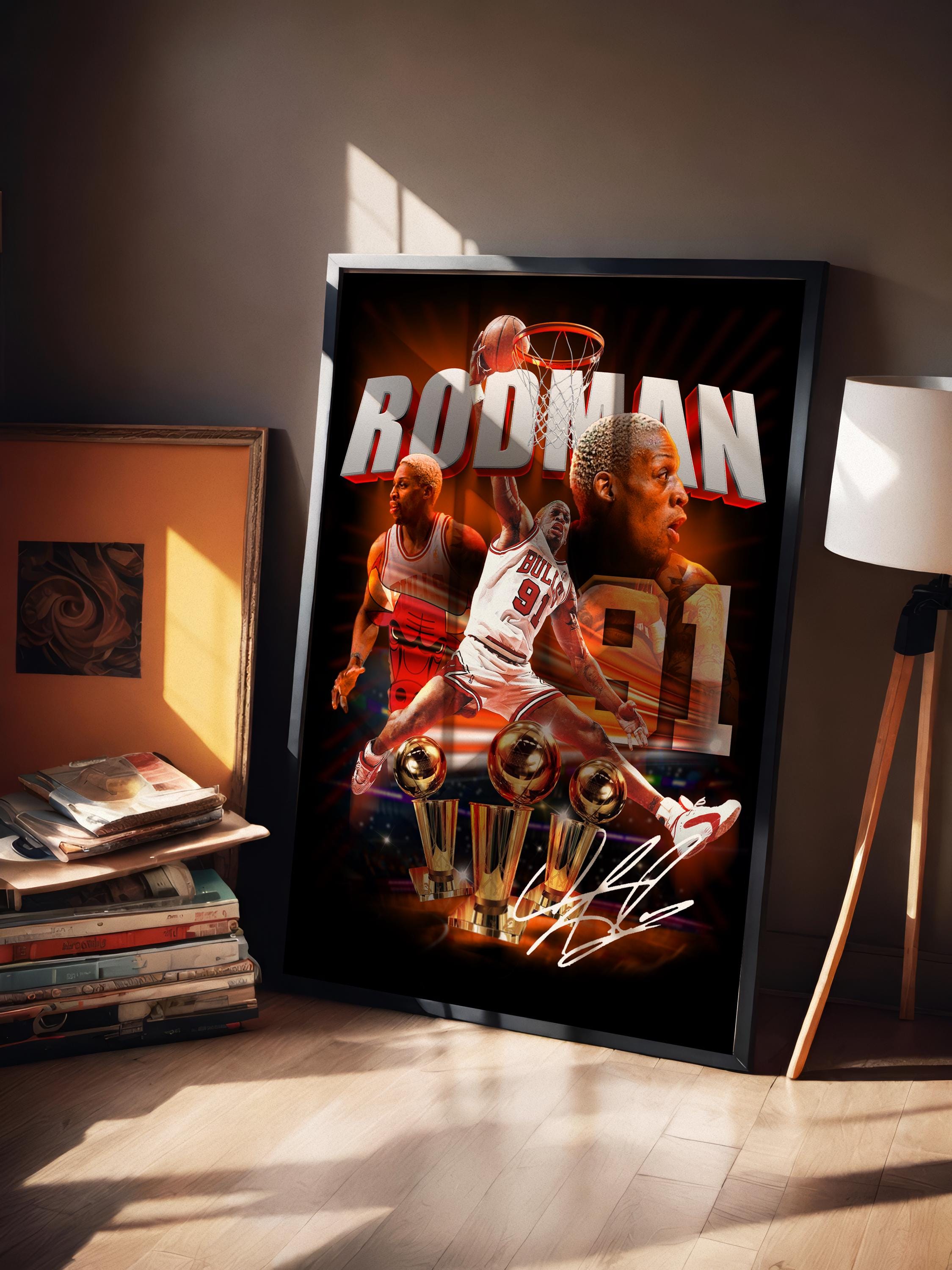 デニス・ロッドマン、NBAファンアート、シカゴ・ブルズのTシャツ