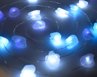 Custom Order for Cari-10 foot strand sea glass lights