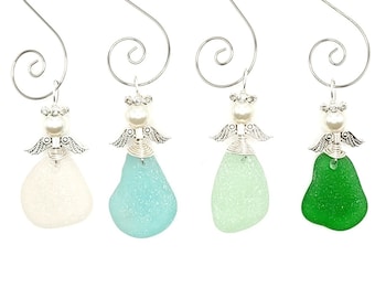 Genuine Sea Glass Ange/Angel Car Charm/Angel Pendant/Angel Ornament/Angel Gift/Gift for Friend