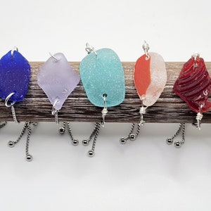 Genuine Sea Glass/Rare Sea Glass Colors/Sea Glass Jewelry/Sea Glass Bangle Bracelet/Sea Glass Charm/ Nautical Coastal Bracelet/Unique Gift