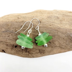 Genuine Seafoam Green Sea Glass Earrings: Sterling Silver, Nautical Jewelry