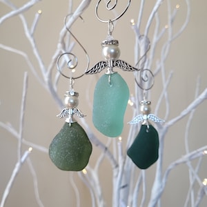 Genuine Sea Glass Angel/Sea Glass Angels/ Sea Glass Angels/Angel Car Charm/Angel Ornament/Work Gift/Ornament