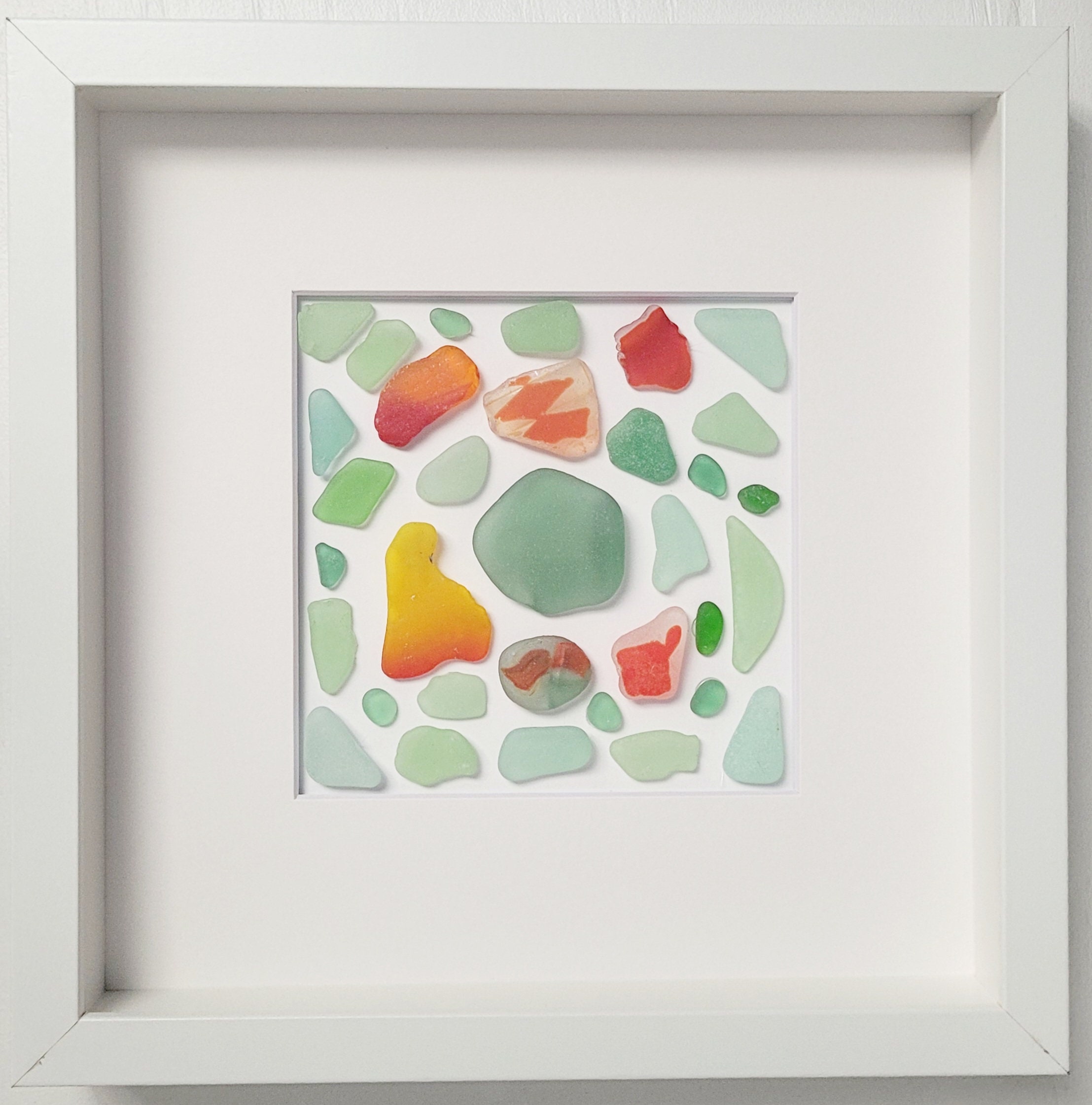 宝物♡Sea glass art Genuine Sea Glass Art/sea Glass Collection/lake House Decor