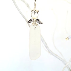 Acchiappasole a forma di angelo in vetro di mare autentico/Ciondolo per auto a forma di angelo/Ciondolo a forma di angelo/Ornamento a forma di angelo/Regalo di pronta guarigione/Regalo religioso/Regalo per lei/Regalo di compleanno/156