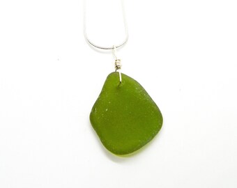 Genuine Sea Glass/Sea Glass Necklace/Sea Glass Pendant/Coastal Jewelry/Nautical Pendant/Genuine Sea Glass Jewelry/59