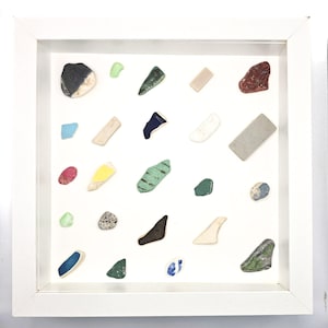 Autentica ceramica marina/Collezione di vetri di mare 8x8/Decorazioni per casa sul lago/Regalo per l'inaugurazione della casa/Regalo per lei/Regalo unico/Arte da spiaggia