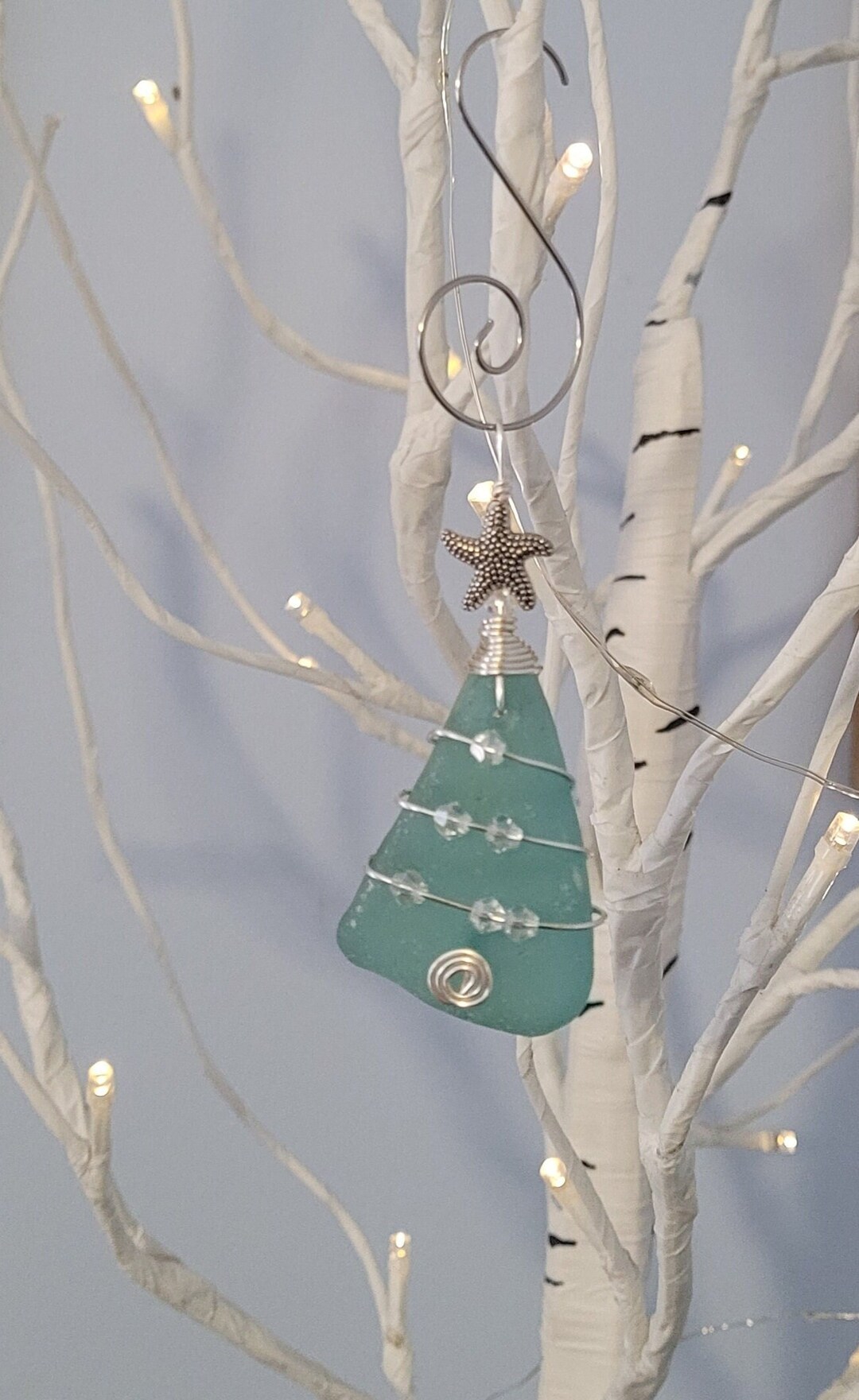 WeDoSoy Sea Glass Christmas Tree - Handcrafted Mini Christmas Tree