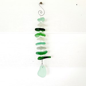 Genuine Sea Glass/Genuine Sea Glass Suncatcher/Mini Sea Glass Suncatcher/Sea Glass Mobile/Lake House Decor/Unique Gift/Gift for Her