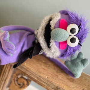 Mergel, Matroos, oude man, baard, Handpop, Professionele pop, Fleece, poppenspelerpop, monsterpop, buikspreker handstaven
