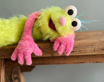 Neon, Professional Handpuppet, Practice Puppet, Junior Puppet, Monster Puppet, Muppet, Fur Monster, Ventriloquism, Rod Puppet, fur