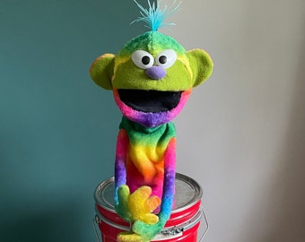 Bongo, Professionele Handpuppet, Apenpop, Monsterpop, Muppetpop, Buiksprekerpop, Bontmonster, Buiksprekende marionet
