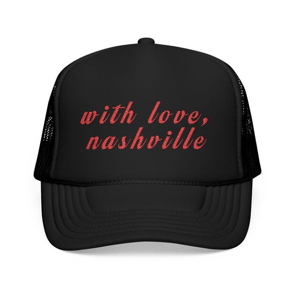 Bachelorette Embroidered Trucker Hat: With Love Nashville  display picture 1
