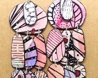 Pendientes hechos a mano, únicos, estilo bohemio.