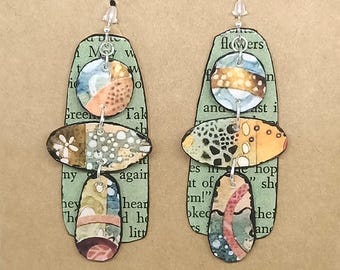 Handmade Earrings, Autumn Tones, Natural