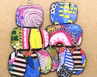Pendientes hechos a mano, estilo bohemio.