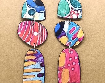 Pendientes hechos a mano, estilo bohemio.