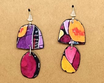 Handmade Earrings, Boho, Eclectic