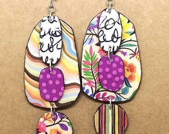 Pendientes hechos a mano, estilo bohemio.