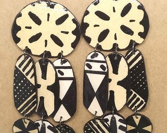 Pendientes hechos a mano, estilo Pacífico