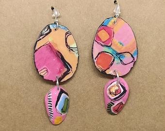 Pendientes hechos a mano, estilo bohemio.