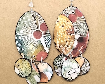 Handmade Earrings, Natural, Eclectic