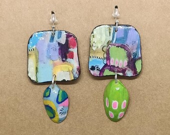 Pendientes hechos a mano, estilo bohemio.