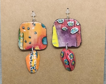 Pendientes hechos a mano, estilo bohemio.