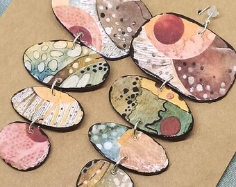 Pendientes hechos a mano, estilo bohemio, únicos