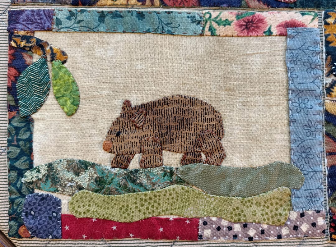 Australian Wombat, Applique Slow Stitching PDF Digital Paper Pattern - Etsy