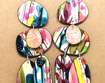 Handmade Earrings, Boho, Recycled