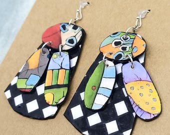 Pendientes hechos a mano, únicos, estilo bohemio.