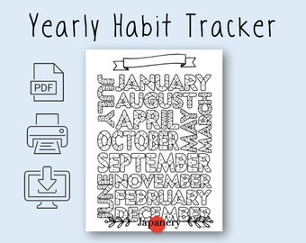 Habit Tracker Yearly-Monthly