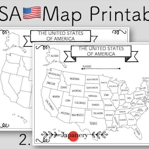 USA Map Printable