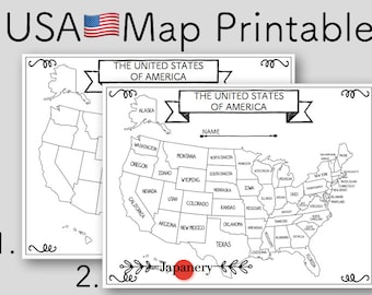 usa map printable etsy
